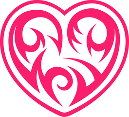 Fototapeta premium Vector set heart shape. Valentine's Day, medicine concept. Love passion concept