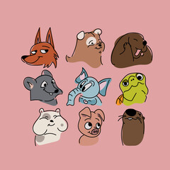 set of animals.icons