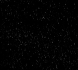 Rain on a black background. The effect of rain overlay.