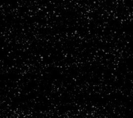 Snow on a black background. Flying snowflakes. The effect of snowfall overlay.