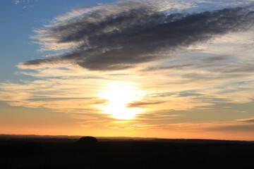 sunset in the mountains