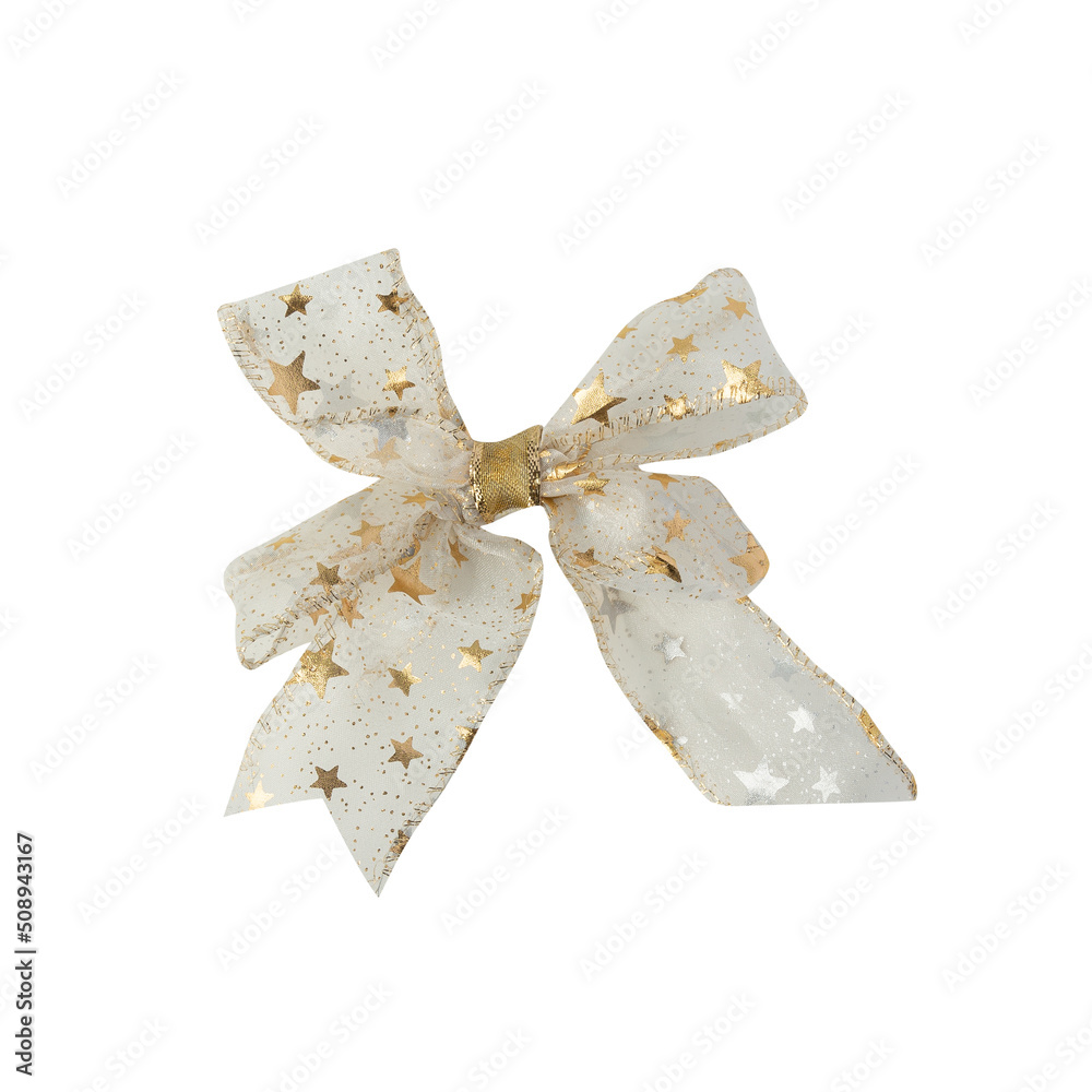 Wall mural realistic ribbon isolated on white background with clipping path.