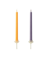 Party candles isolated on white background with clipping path.