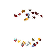 Star Confetti, Party decoration isolated on white background with clipping path.