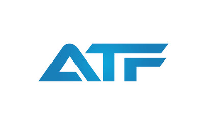 Connected ATF Letters logo Design Linked Chain logo Concept - obrazy, fototapety, plakaty