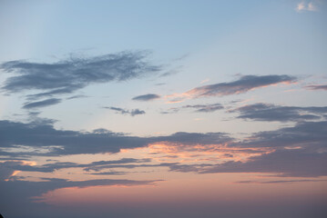 sky with orange clouds at sunset