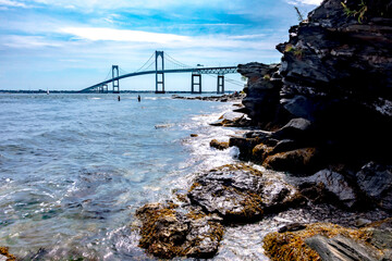 The Claiborne Pell Bridge is among the longest suspension bridges in the world located in Newport,...