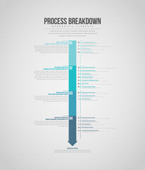 Downward Process Breakdown Infographic