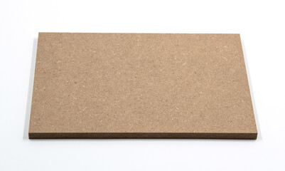 One board of raw mdf photography from a bird's eye view.