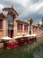 Colmar covered market along the canal