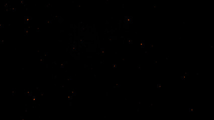sparks like particles floating in air over black background