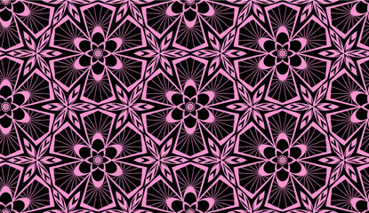 Seamless pattern with fantasy flowers, natural wallpaper, floral decoration curl illustration. Paisley print hand drawn elements.
