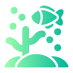 coral reef gradient icon