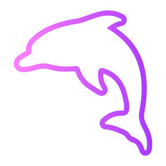dolphin gradient icon