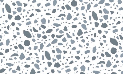 Fototapeta premium Colorful venetian terrazzo imitation seamless pattern. Modern minimalistic floor tile for interior decoration. Realistic marble texture with stone fragments. Trendy abstract illustration.