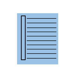 Blue paper for vnotes