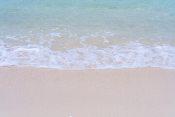 Fototapeta na wymiar Beautiful tropical beach sea and sand in Andaman Sea Thailand