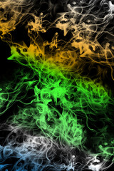 Gradient colorful smoke abstract in the dark for background
