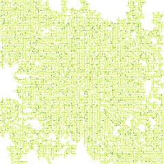 Fototapeta premium Albert-Laszlo Barabasi algorithm network visualization implementation illustration