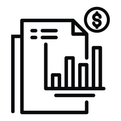 Report, chart, file icon