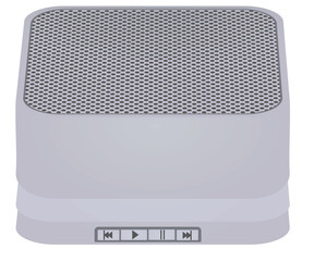Grey bluetooth speaker. vector illustration