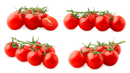 tomato cherry isolated on white background, clipping path, full depth of field