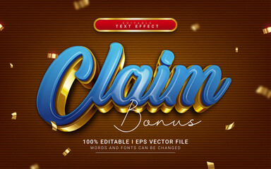 claim 3d style text effect