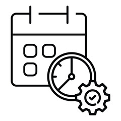 Time, management, schedule icon