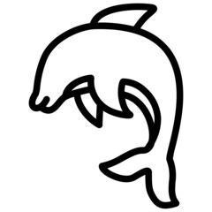 handdrawn dolphin icon
