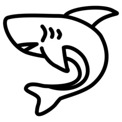 handdrawn shark icon