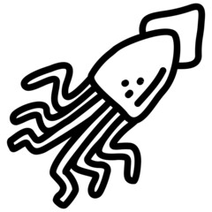 handdrawn squid icon