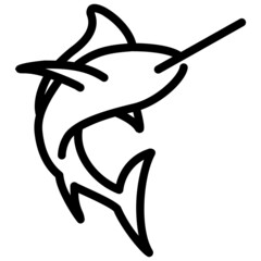 handdrawn swordfish icon