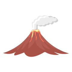 Cartoon active volcano vector isolated object illustration © BabyQ