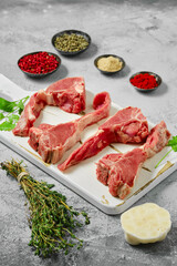 Raw boneless rack of lamb