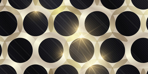 Golden geometric abstract pattern. Luxurious golden linear ornament. Premium design for wallpapers, silk fabrics and decorations. Vector illustration.
