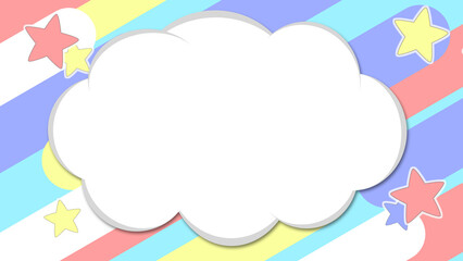 ポップな背景と雲
