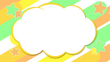 ポップな背景と雲
