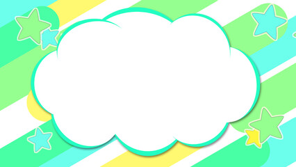 ポップな背景と雲
