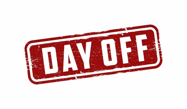 Day Off Sign Or Stamp On White Background, Vector Illustration