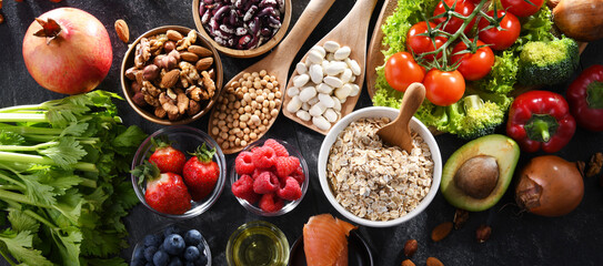 Fototapeta Cholesterol lowering food products obraz