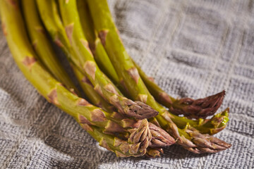 Stalks of freshly picked asparagus