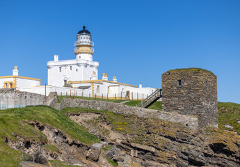 Fototapeta na wymiar Kinnaird Head Lighthouse, in the Scottish Highlands
