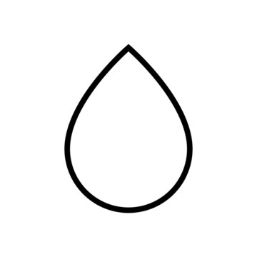 recommend clip art: Water drop outline icon