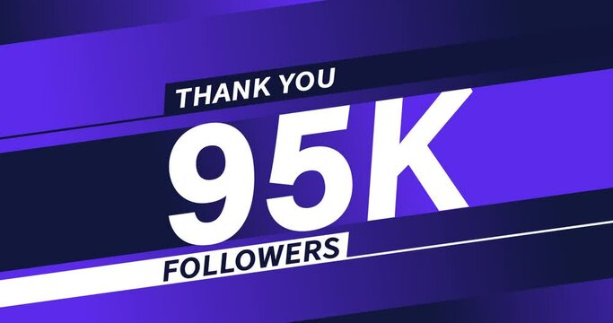 Thank you 95K followers modern animation design