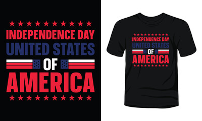 Fototapeta premium Independence day united states of America typography t-shirt design
