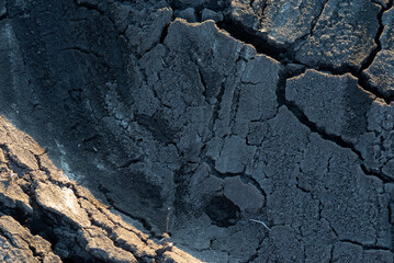Cracked earth soil as a texture background.