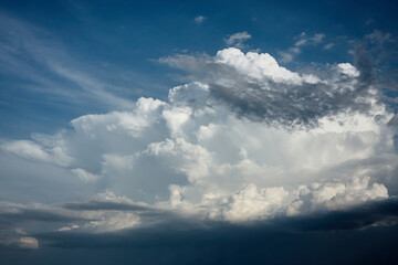 beautiful sky with clouds and sun