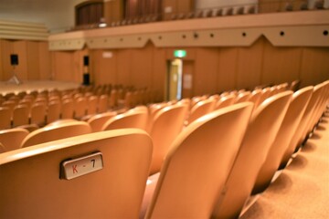 音楽ホール、客席、番号
