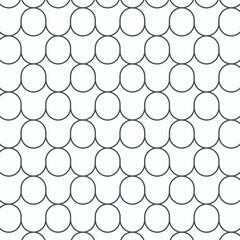 Linear vector pattern, repeating rounded shape or circle shape. Pattern is clean for fabric, wallpaper, printing. Pattern is on swatches panel
