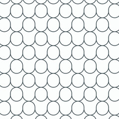 Linear vector pattern, repeating rounded shape or circle shape. Pattern is clean for fabric, wallpaper, printing. Pattern is on swatches panel